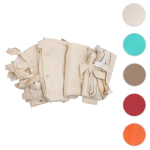 MCW Seitenwand 4er-Set Creme für Pergola A22, wasserabweisend.