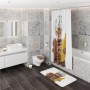 Sanilo WC-Bürste Shower Cat im Badezimmer-Set mit Duschvorhang und Badematte.