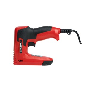 Arrow Elektrotacker CE21, rot/schwarz, für Feindrahtklammern und Nägel.
