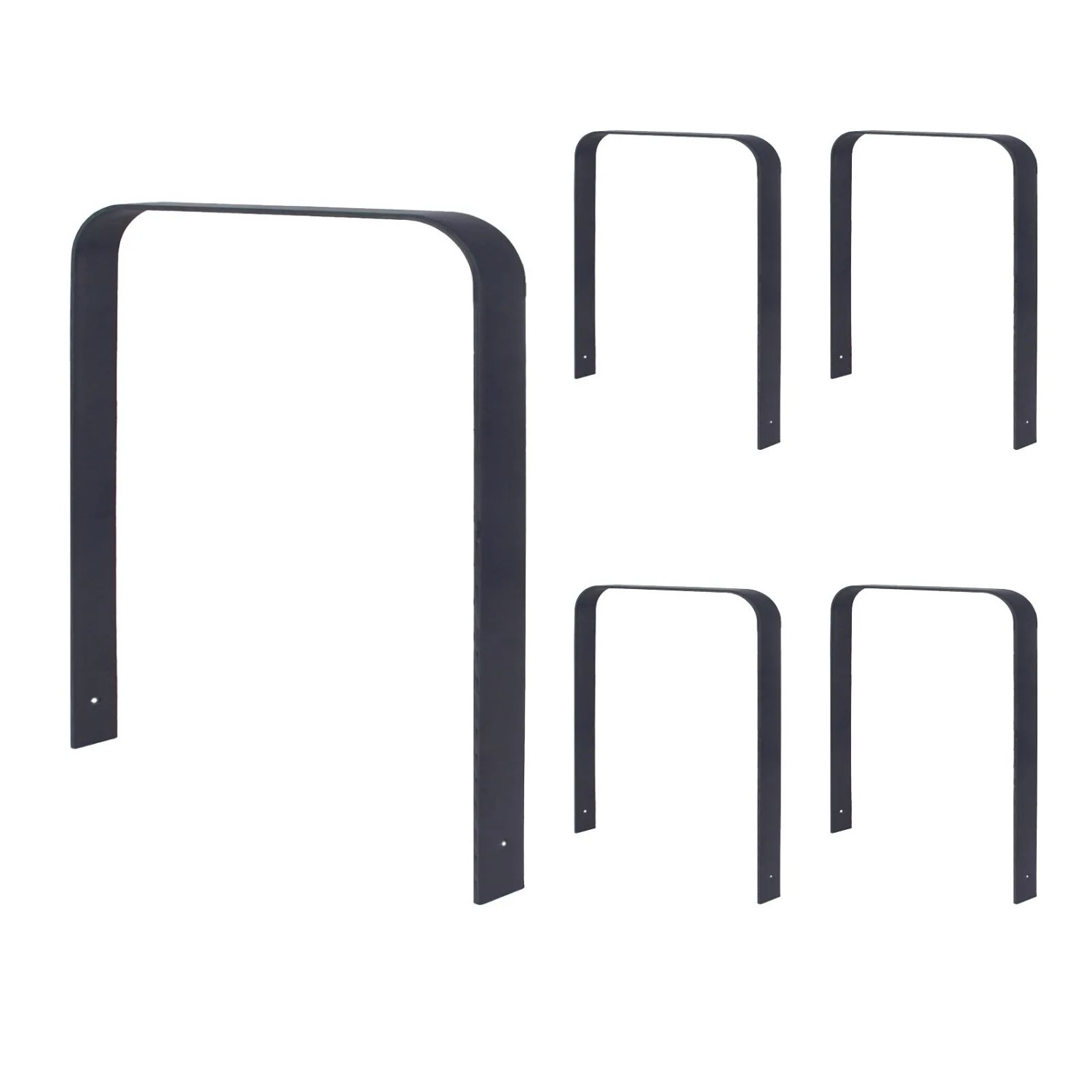 TRUTZHOLM 5x Fahrradanlehnbügel 115 x 76 cm Flachstahl 12 mm Pulverbeschichtet Typ U