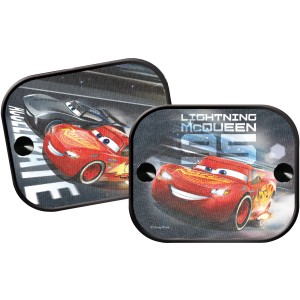 2er Set Cars 3 Sonnenschutz für die Autoscheibe mit Lightning McQueen Motiv.