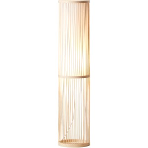Brilliant Standleuchte Nori, 90cm, Natur/Weiß, Bambus und Textil. Design-Stehlampe für Innenräume.