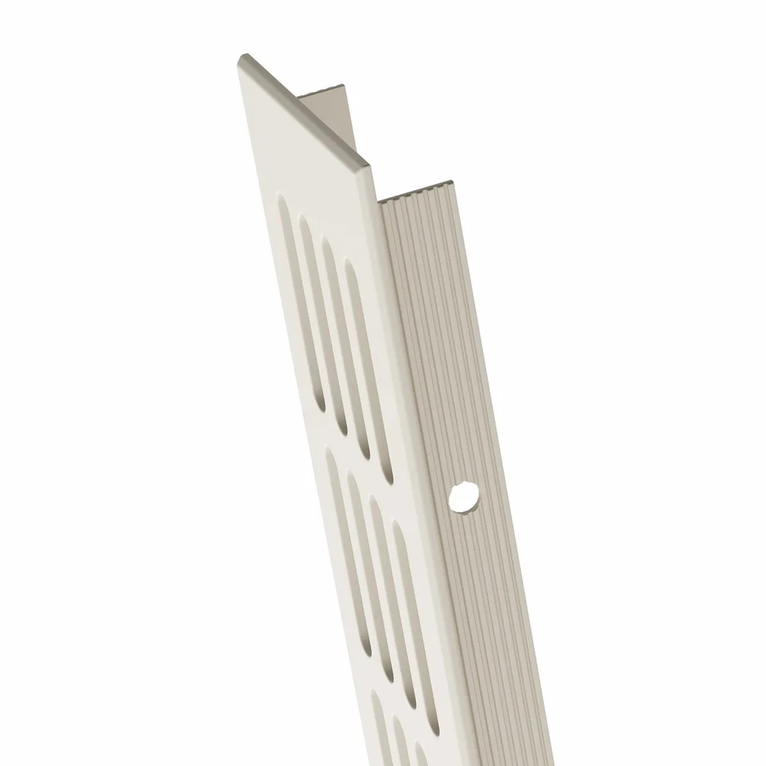 Weißes MS Beschläge Stegblech 60x200 mm aus Aluminium, Lüftungsgitter.