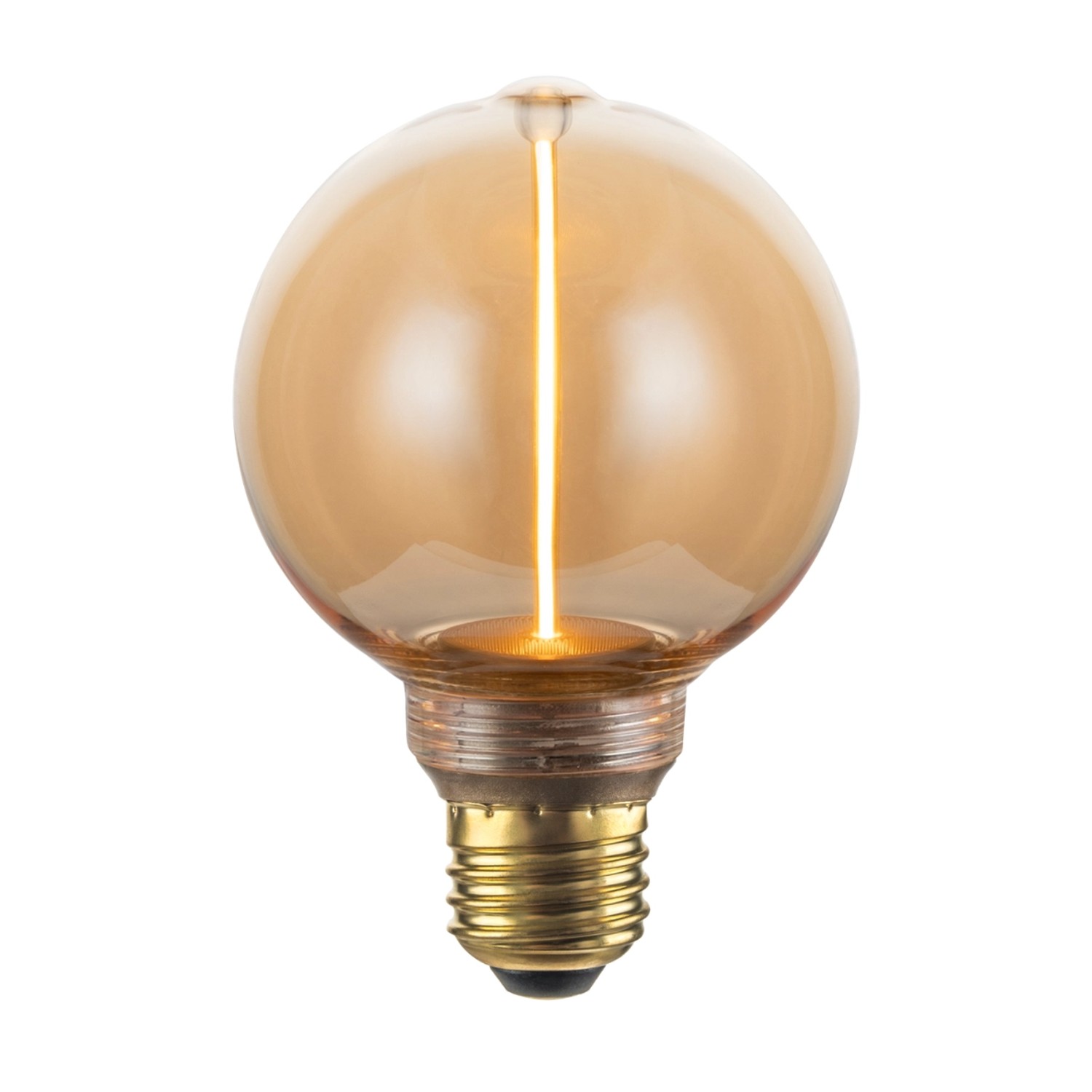 LUXULA LED Filament Leuchtmittel LINE Amber Globe E27 Dimmbar Warmweiß Bernstein Kugellampe Design