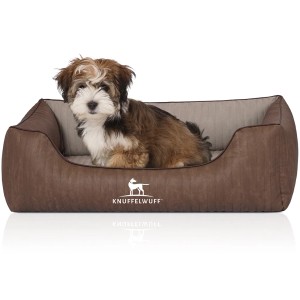 Knuffelwuff Hundebett Outlander, orthopädisch, braun/grau, mit Hund