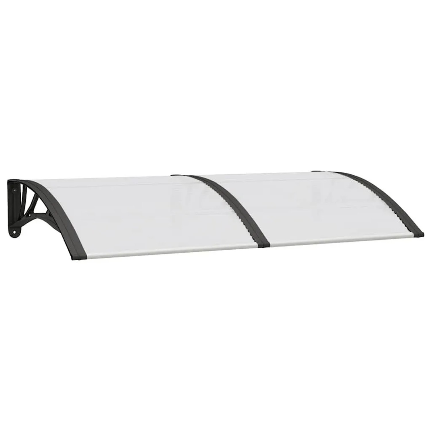 vidaXL Türvordach Schwarz und Transparent 150x75 cm Polycarbonat 153576