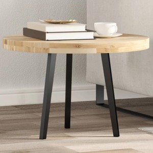 Runde Tischplatte aus massivem Akazienholz, Ø60 cm, unbehandelt. Ideal für Esstische oder Beistelltische.