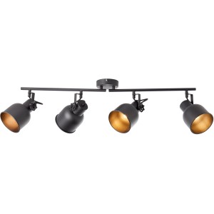 Schwarzes, 4-flammiges Spotrohr Rolet von Brilliant, ideal zur individuellen Lichtgestaltung.