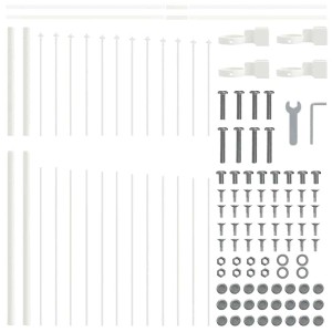 vidaXL Gartenzaun Weiß 170 x 150 cm 42003919