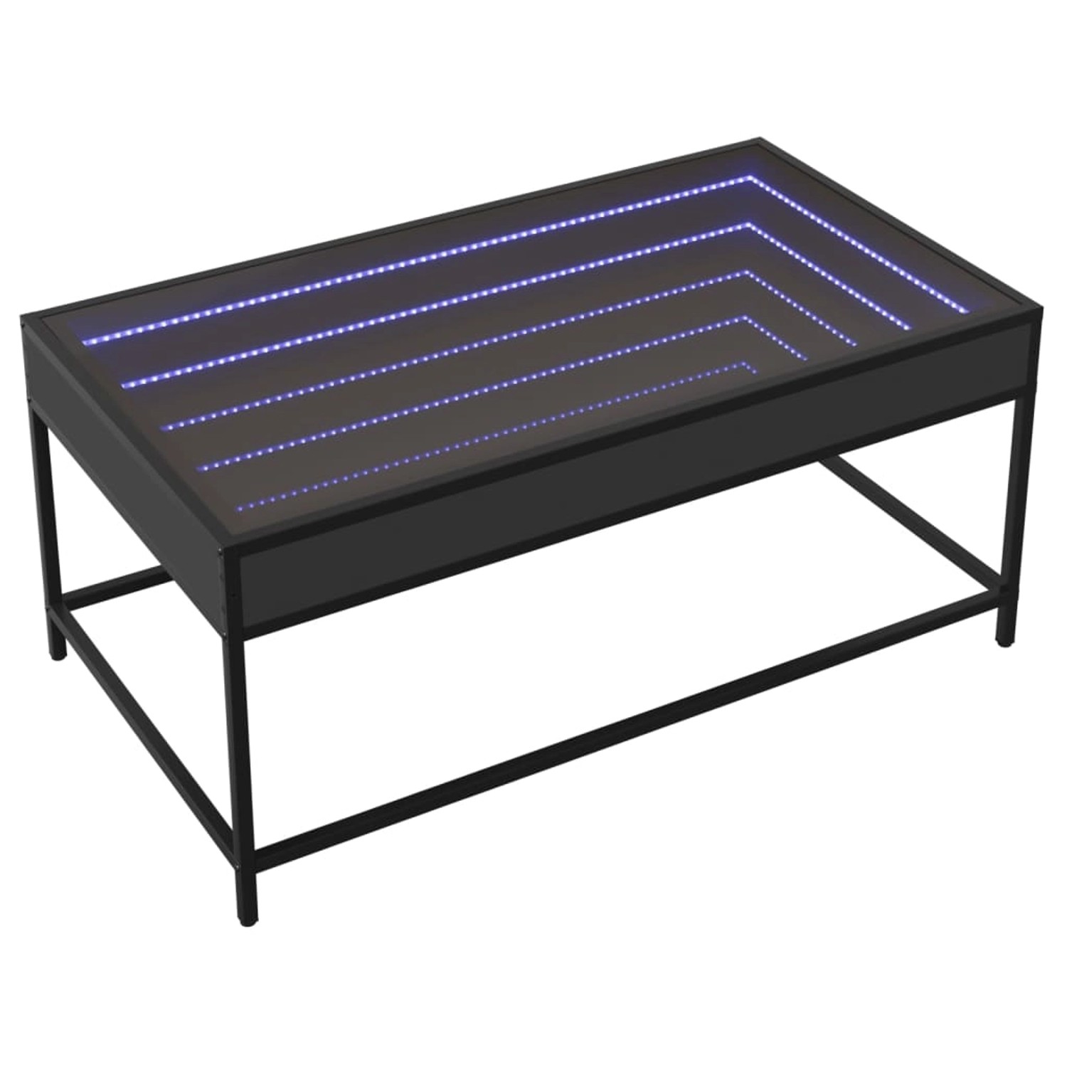 vidaXL Couchtisch mit Infinity-LED Schwarz 90x50x41 cm 847687 günstig online kaufen