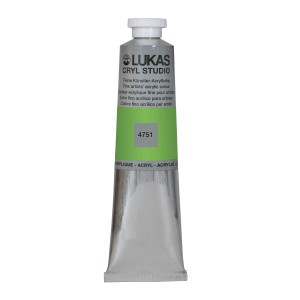 Tube Lukas Cryl Studio Premium Acrylfarbe, 75ml, Chromgrün hell.