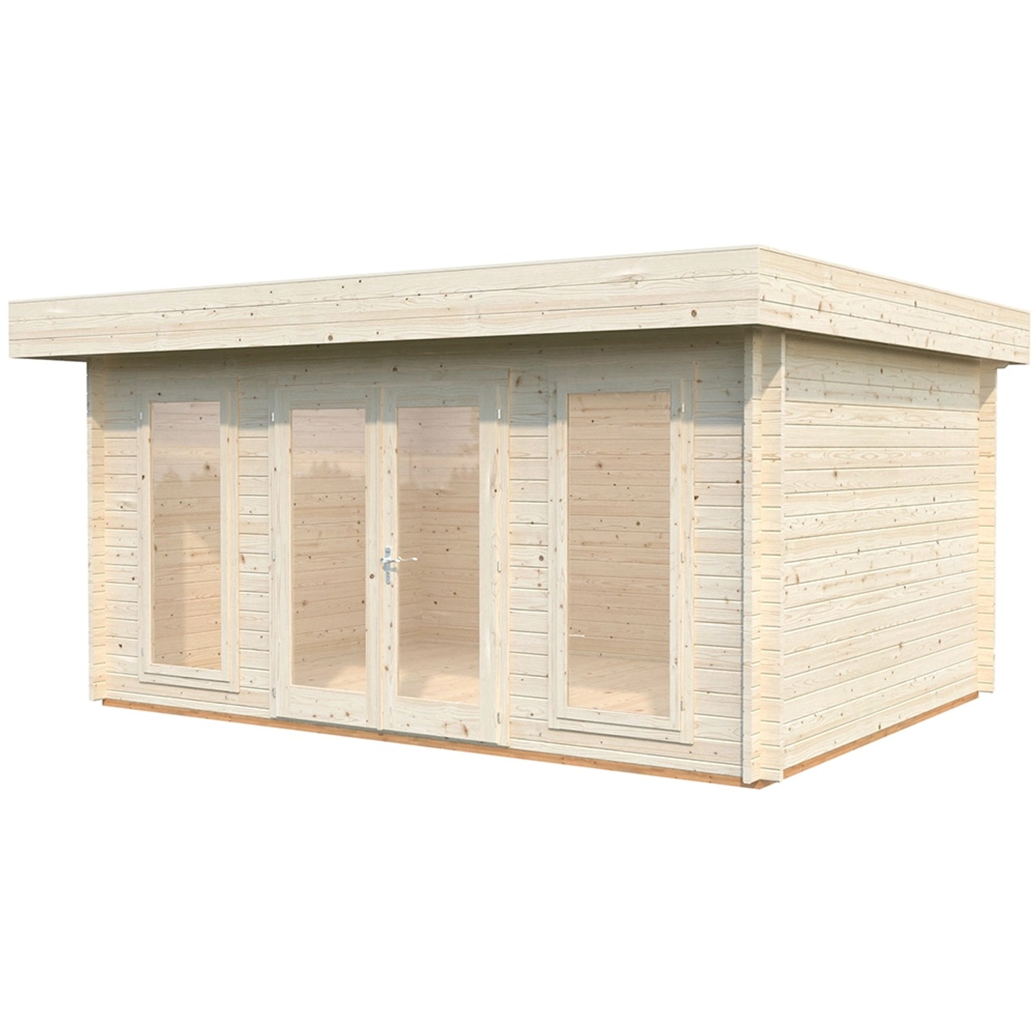 Palmako Bret Holz-Gartenhaus Transparent Flachdach 502 cm x 338 cm günstig online kaufen