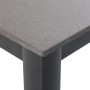 Detailansicht Gartentisch Harris, rechteckig, 160x90 cm, graue Tischplatte, schwarzes Gestell.