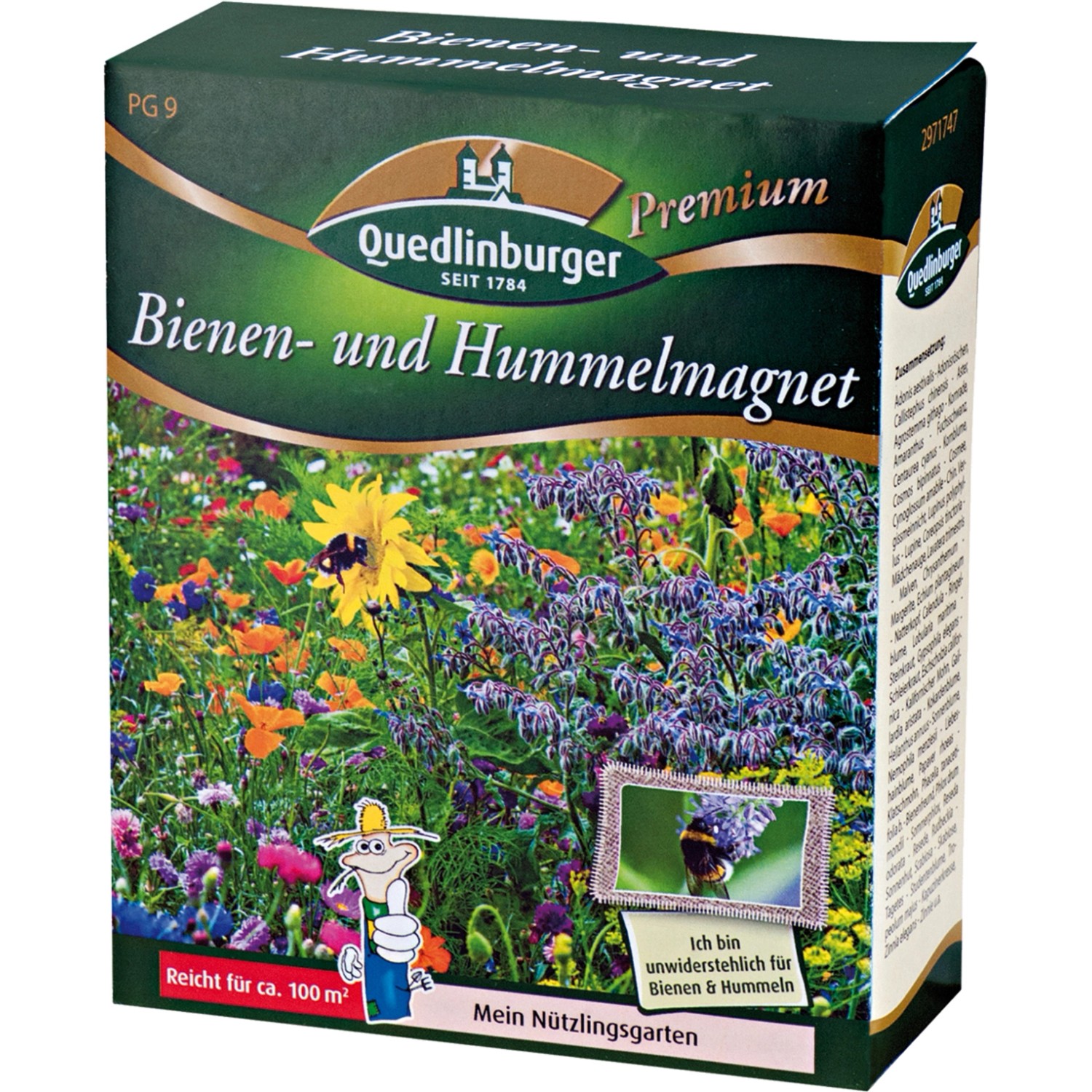 Quedlinburger Saatgut Bienen- und Hummelmagnet 100g Faltschachtel