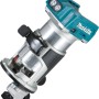 Makita Akku-Multifunktionsfräse DRT50ZJX2, Akku-Fräse in Silber und Türkis.