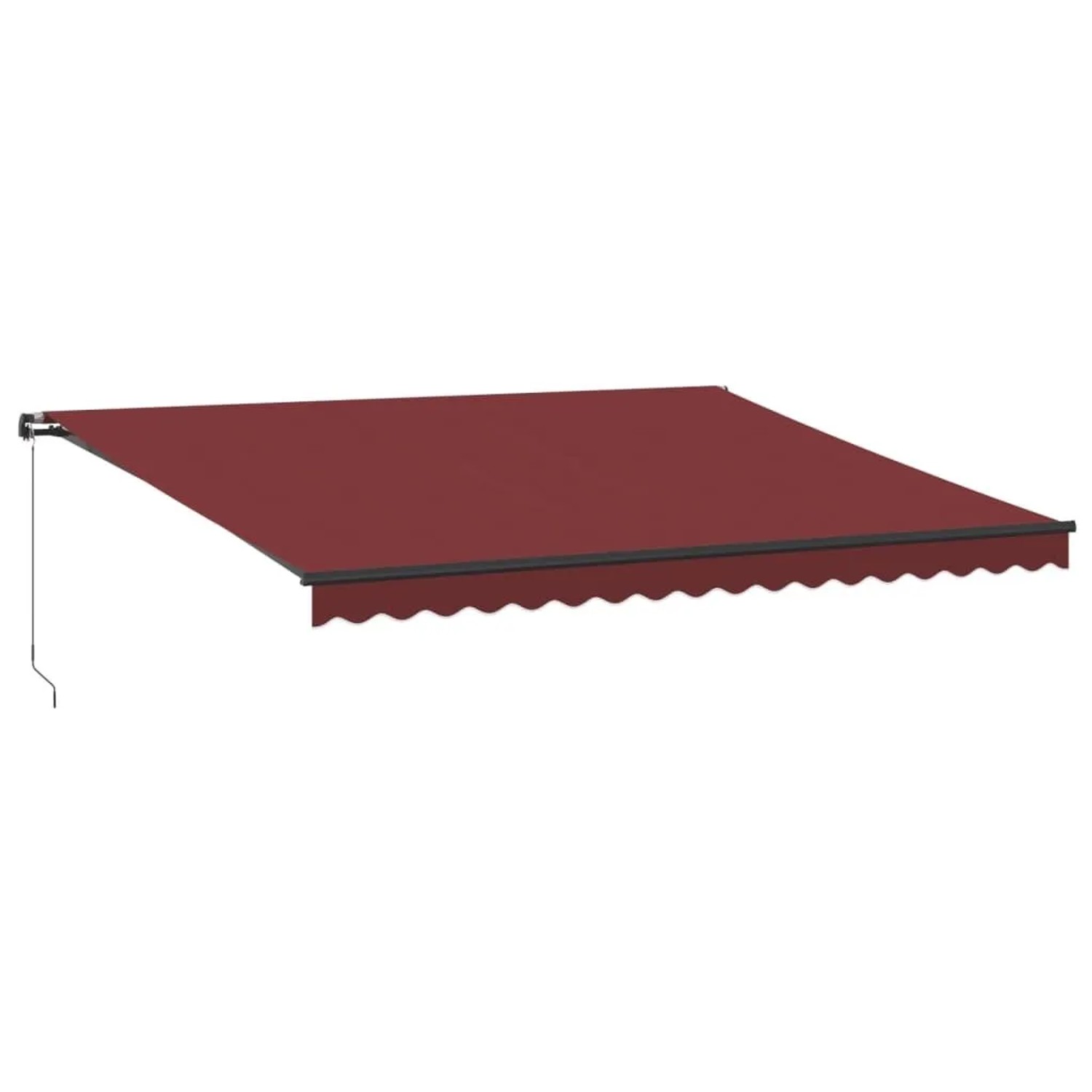 vidaXL Markise Manuell mit LED Weinrot 450x350 cm 3215003