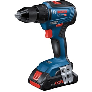 Bosch Professional Akku-Bohrschrauber GSR 18V-55 im Set mit 3 Akkus und L-Koffer.