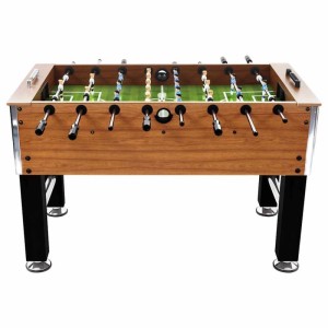 vidaXL Kickertisch Stahl 60 kg 140x74,5x87,5 cm Hellbraun und Schwarz 92502