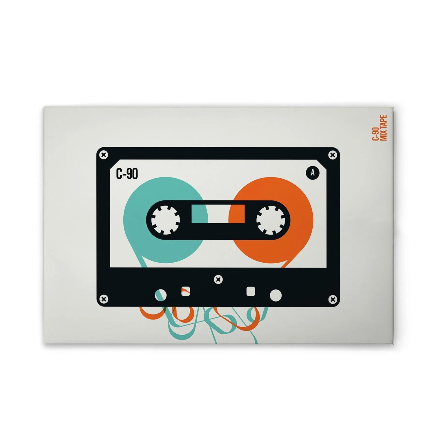 Tadessi Leinwandbild - M1-No.51231 - Retro Kassette Pop Art - 45 x 30 cm - Hochformat