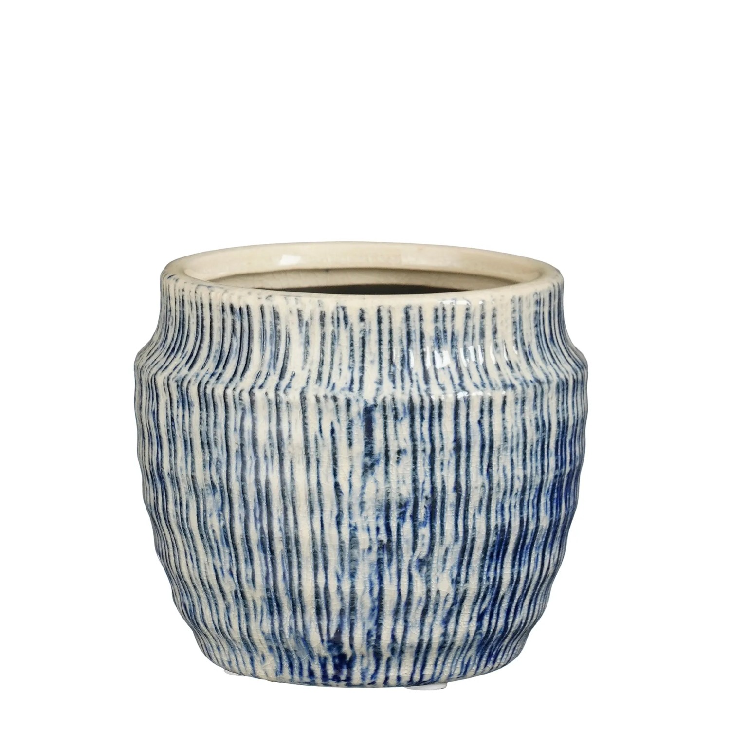 Mica Decorations Topf Martha Rund Blau Ø 11 cm