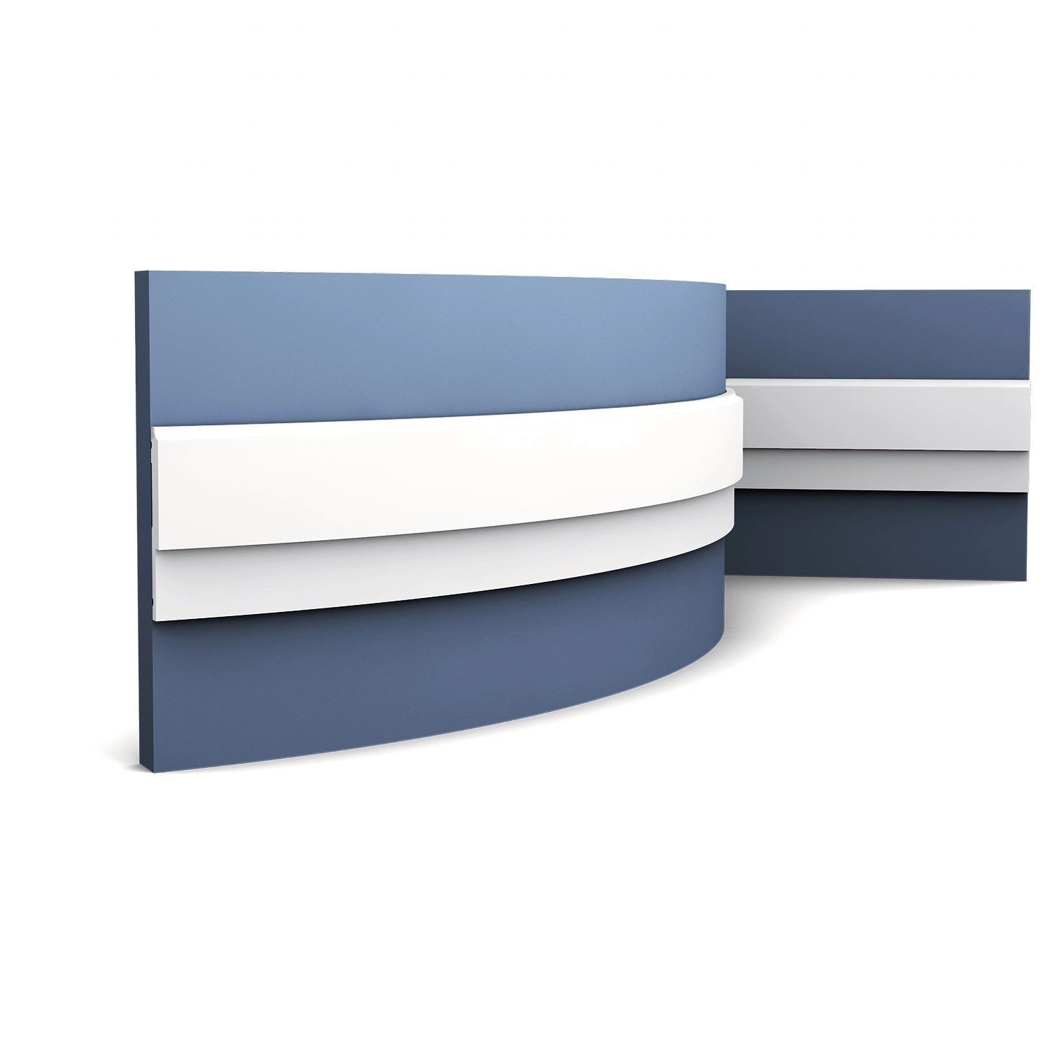 ORAC DECOR P9900F LUXXUS Flexible Stuck Leiste Wandleiste Friesleiste Profil 2 m 200 cm x 8 cm x 1 cm Weiß