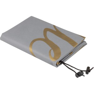 Windhager Deko-Haube Protect XL, grau mit Goldaufdruck, Winterschutz für Pflanzen.