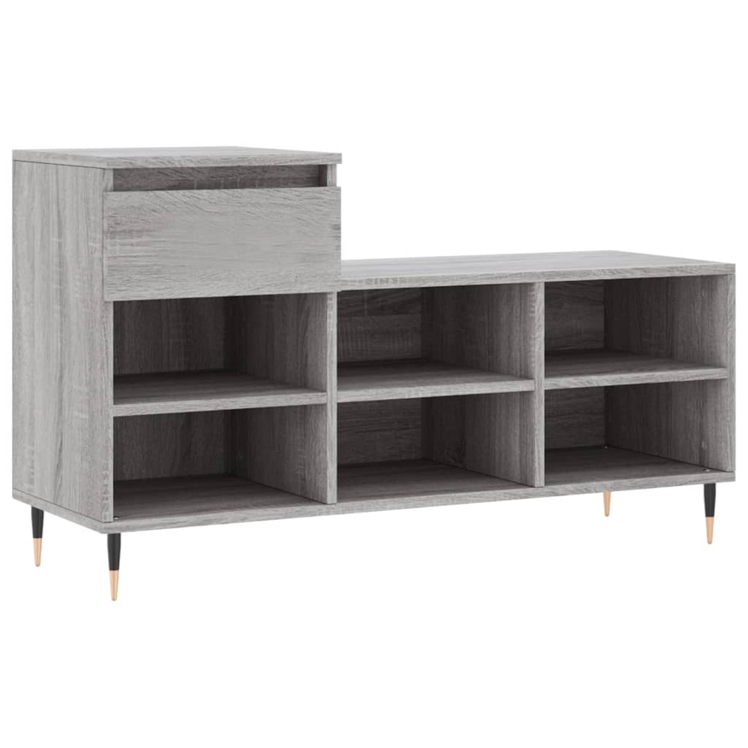 vidaXL Schuhregal Grau Sonoma 102x36x60 cm Holzwerkstoff 831362 günstig online kaufen
