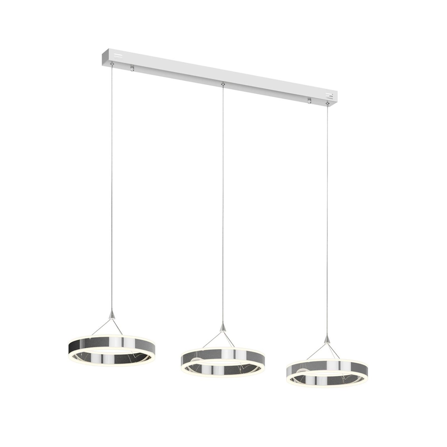Lucande LED Lyani 9621981 Dimmbar Modern in Chrom aus Metall 3-flammig Wohn günstig online kaufen