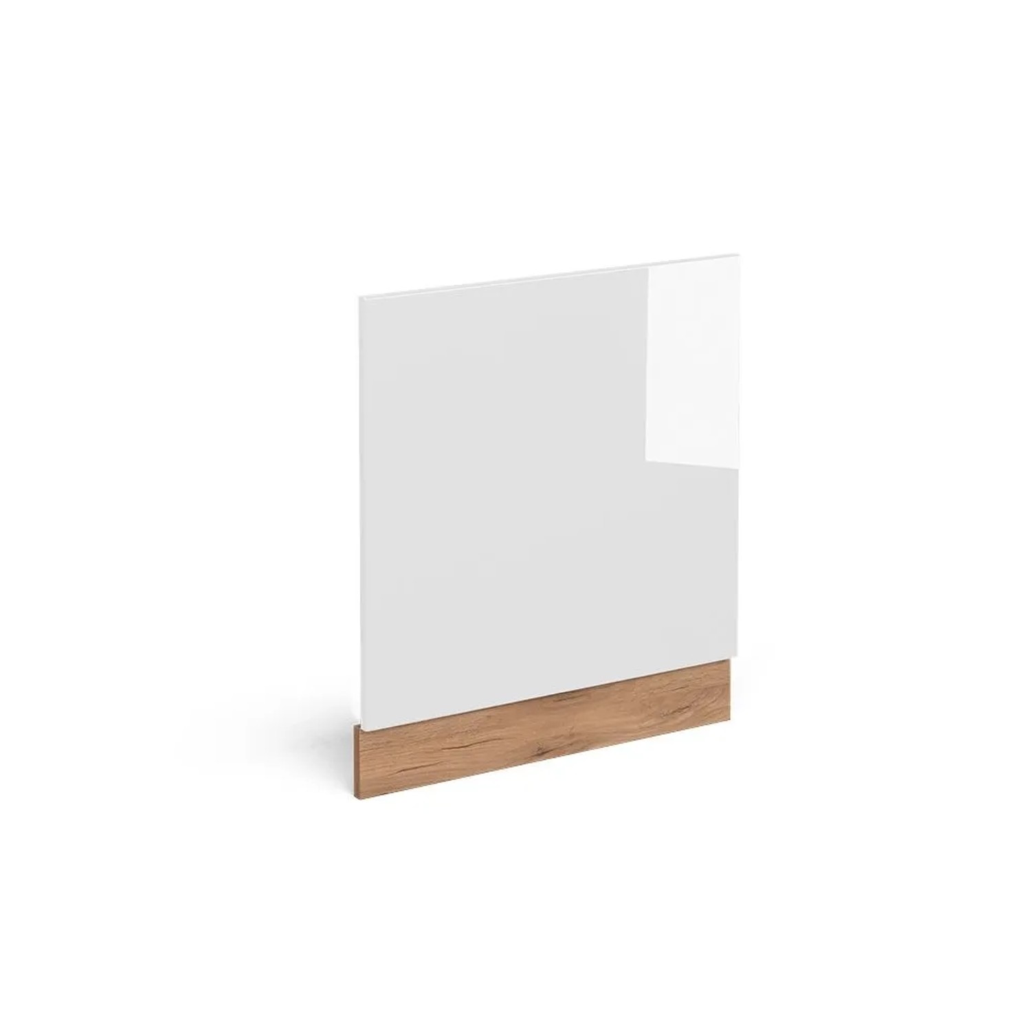 Vicco Frontblende R-Line Weiß Hochglanz Goldkraft Eiche 60 cm ohne Arbeitsplatte