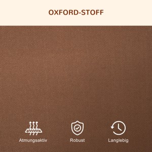 Detailaufnahme: Brauner, robuster Oxford-Stoff für PawHut Hundebett/Katzenliege.