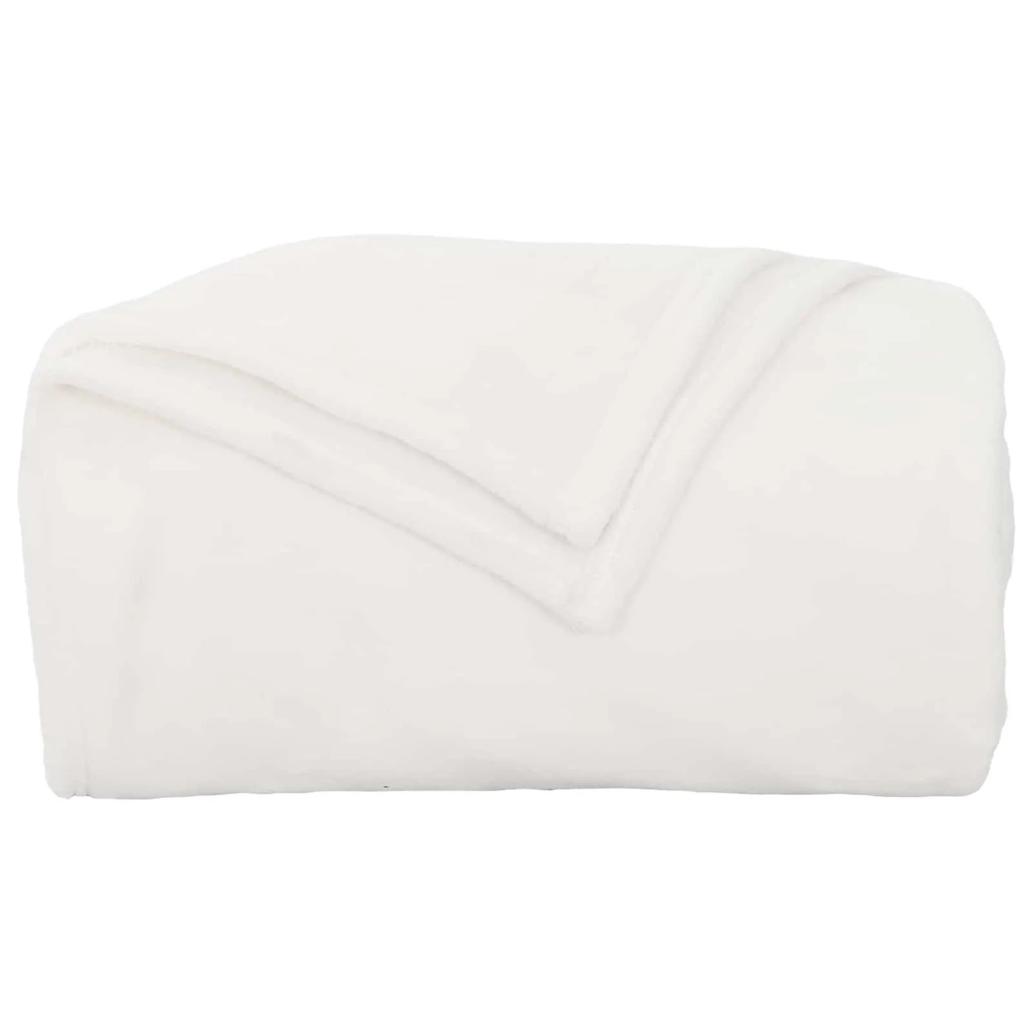 vidaXL Überwurfdecke Weiß 130 x 150 cm Fleece 42016781_4