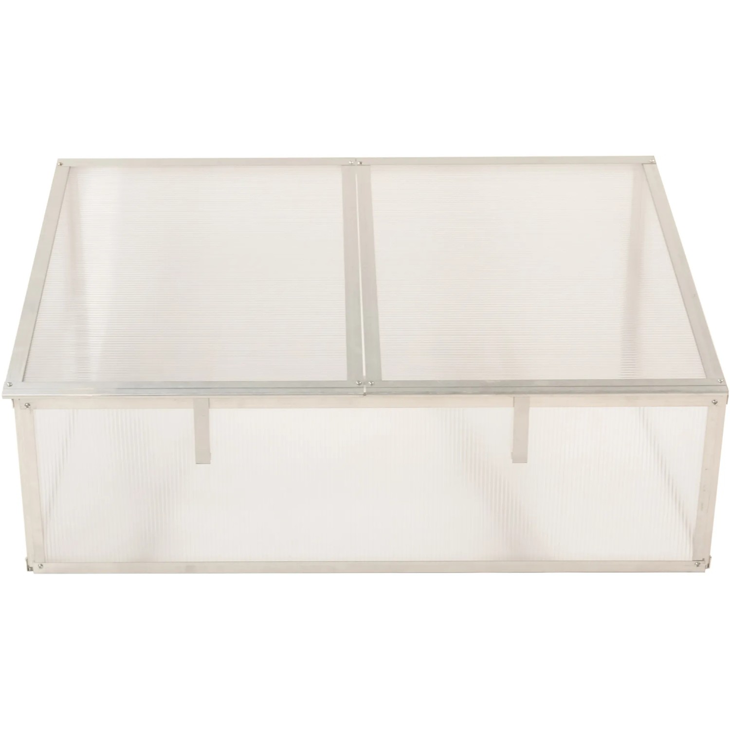 Westmann Frühbeetaufsatz Genus 100 aus Aluminium und Kunststoff für Hochbeete.