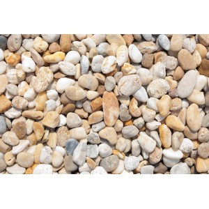 Bunte Flusskiesel, 16-32 mm, im Big-Bag (1000 kg). Zierkies für Garten- und Landschaftsbau.