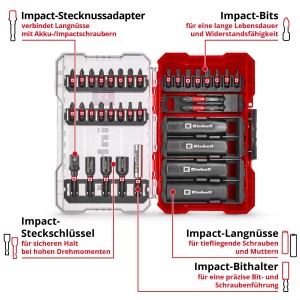 Einhell Impact Bit Steckschlüssel Set 35tlg