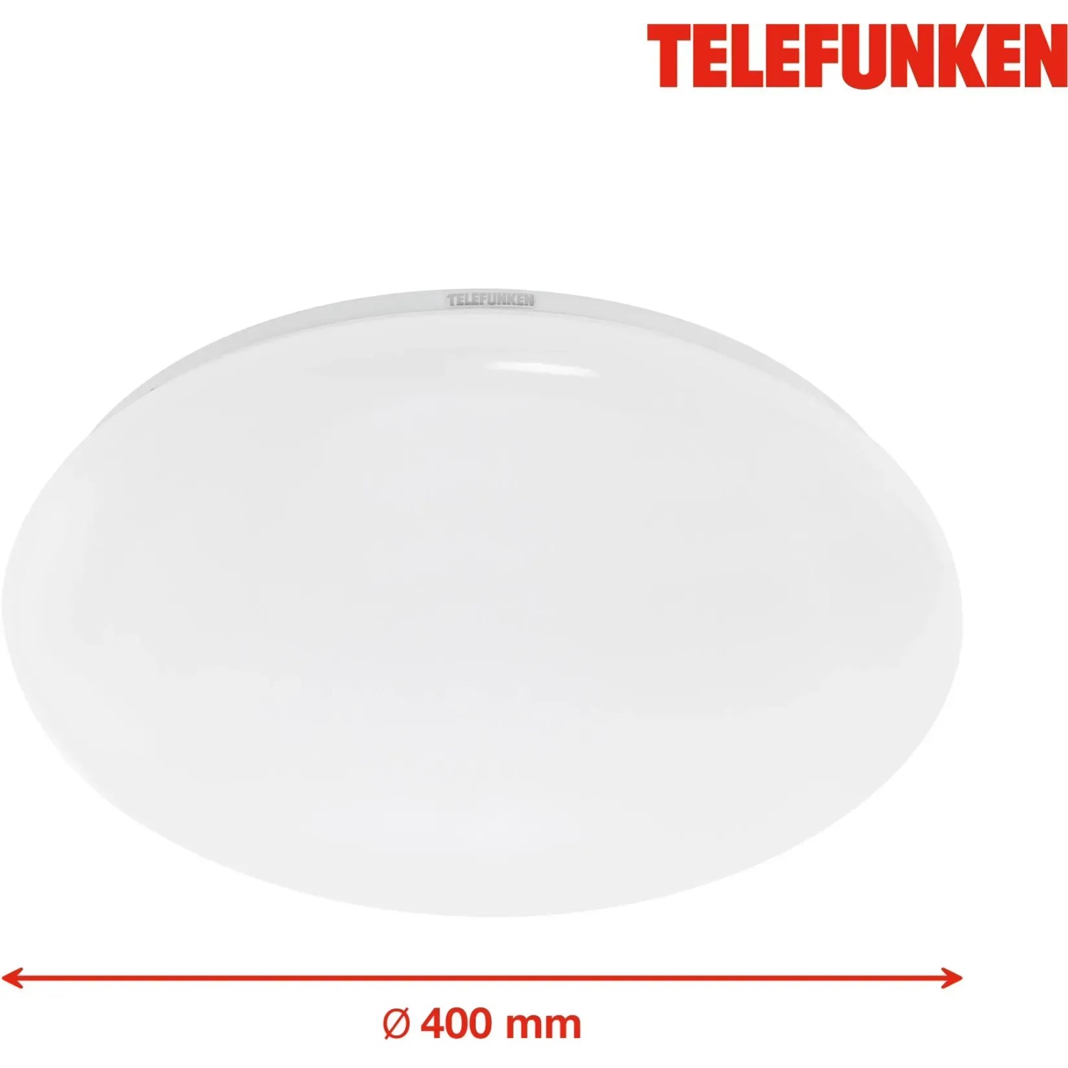 Weiße Telefunken LED-Deckenleuchte Apollon, Durchmesser 40 cm. Runde Deckenlampe für Innenräume.