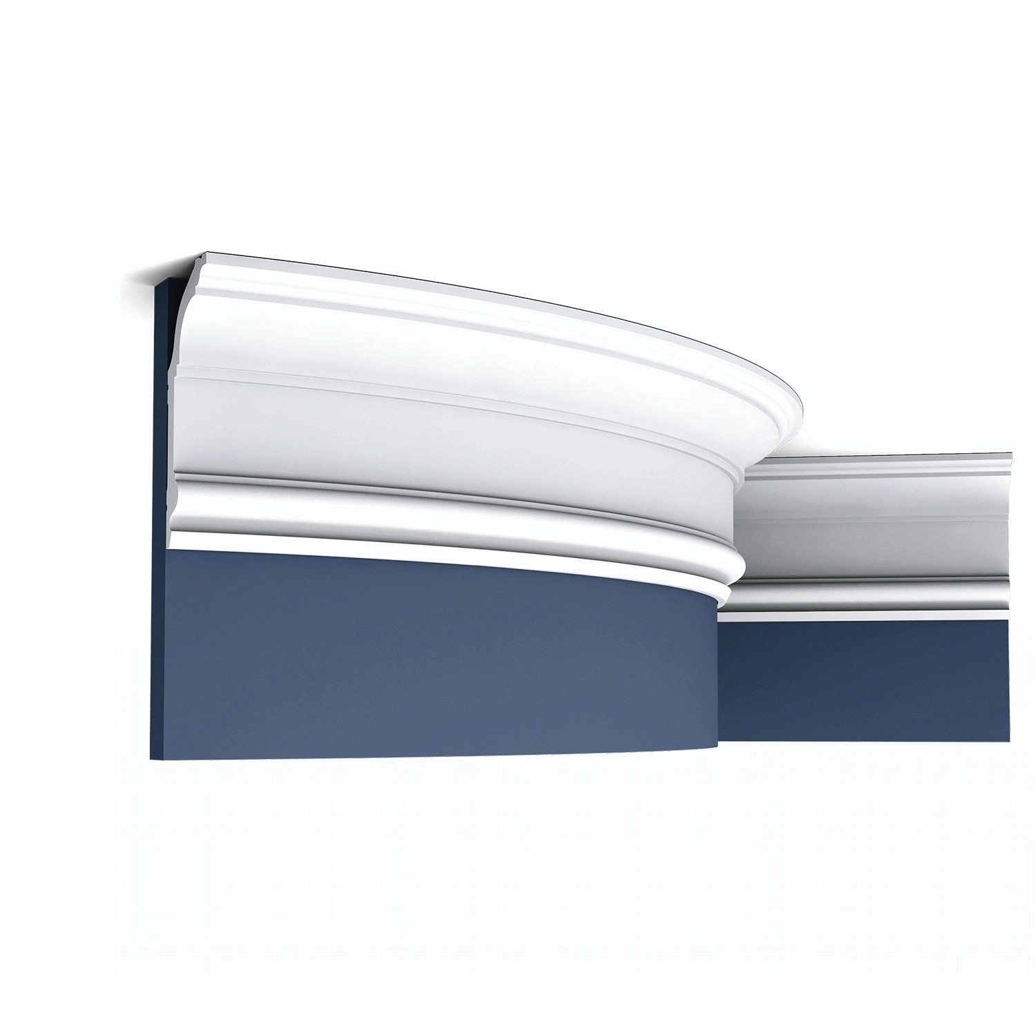 ORAC DECOR C339F LUXXUS Flexible Stuck Zierprofil Decken Wand-Dekor-Leiste 2 m 200 cm x 14,1 cm x 6,4 cm Weiß