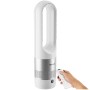 Tectake Turmventilator Polar 80° Oszillation  20 W 8 Geschwindigkeitsstufen  Maximal  und Schlafmodus Weiß 14 50 x 14 50 x 55 50 cm Weiß