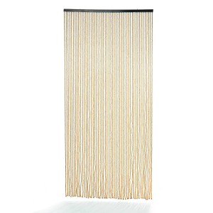 Kobolo Türvorhang COFFEE, Perlenvorhang aus Holz mit 50 Strängen, 100x210cm, als Deko und Insektenschutz.