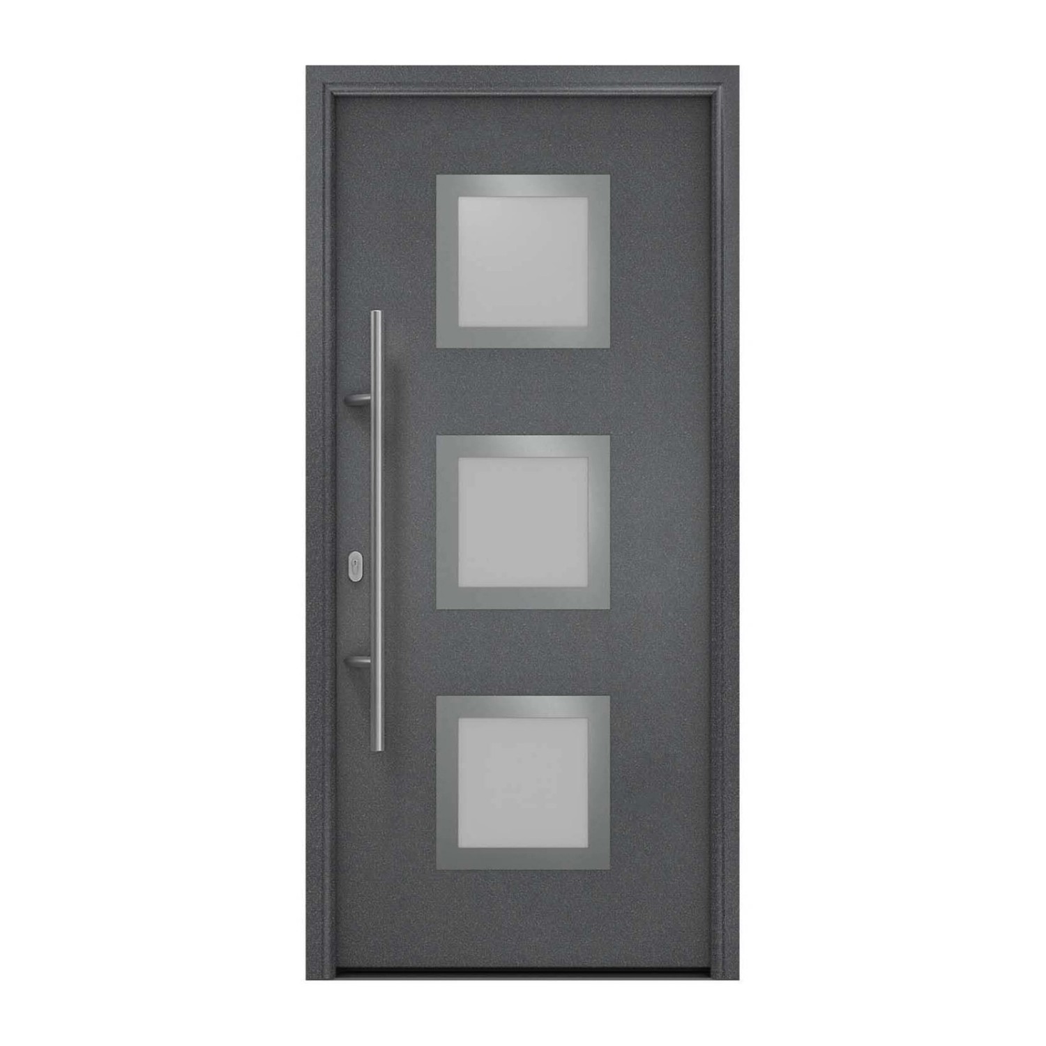EcoStar Haustür Isopro IP 810S Anthrazitmetallic 110 cm x 210 cm DIN L günstig online kaufen