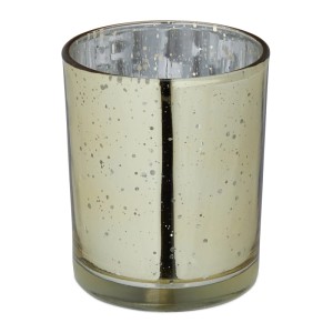 Relaxdays Teelichtgläser Glas Gold 12er Set 8,5 cm x 7 cm 0,2 kg