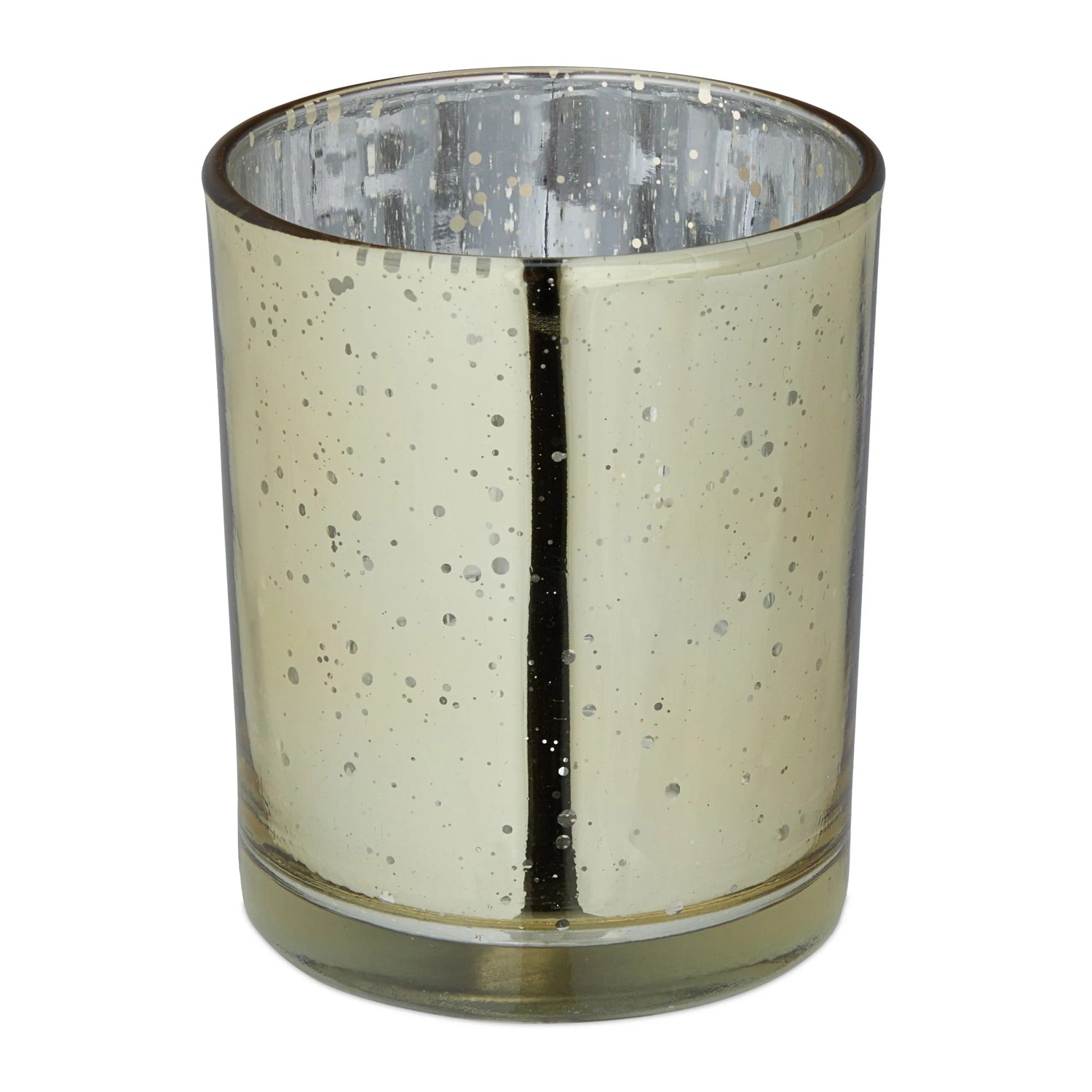 Relaxdays Teelichtgläser Glas Gold 12er Set 8,5 cm x 7 cm 0,2 kg