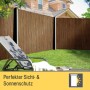 Brauner Sol Royal SolVision Bambus Sichtschutzzaun im Garten. Stabiler Zaun für Privatsphäre auf Balkon & Terrasse.
