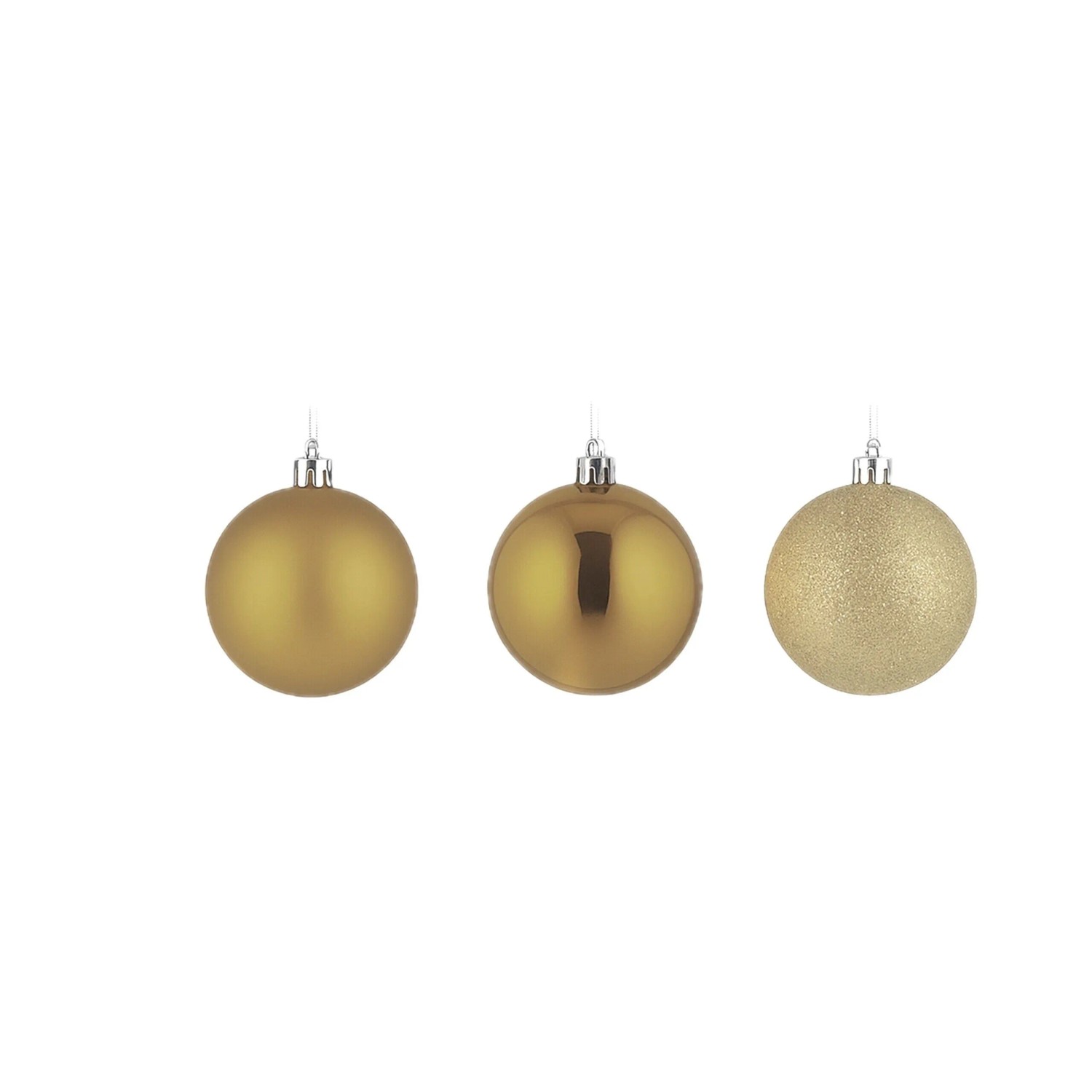 Relaxdays Weihnachtskugeln Kunststoff Gold Bruchsicher 30er Set 7 cm x 6 cm