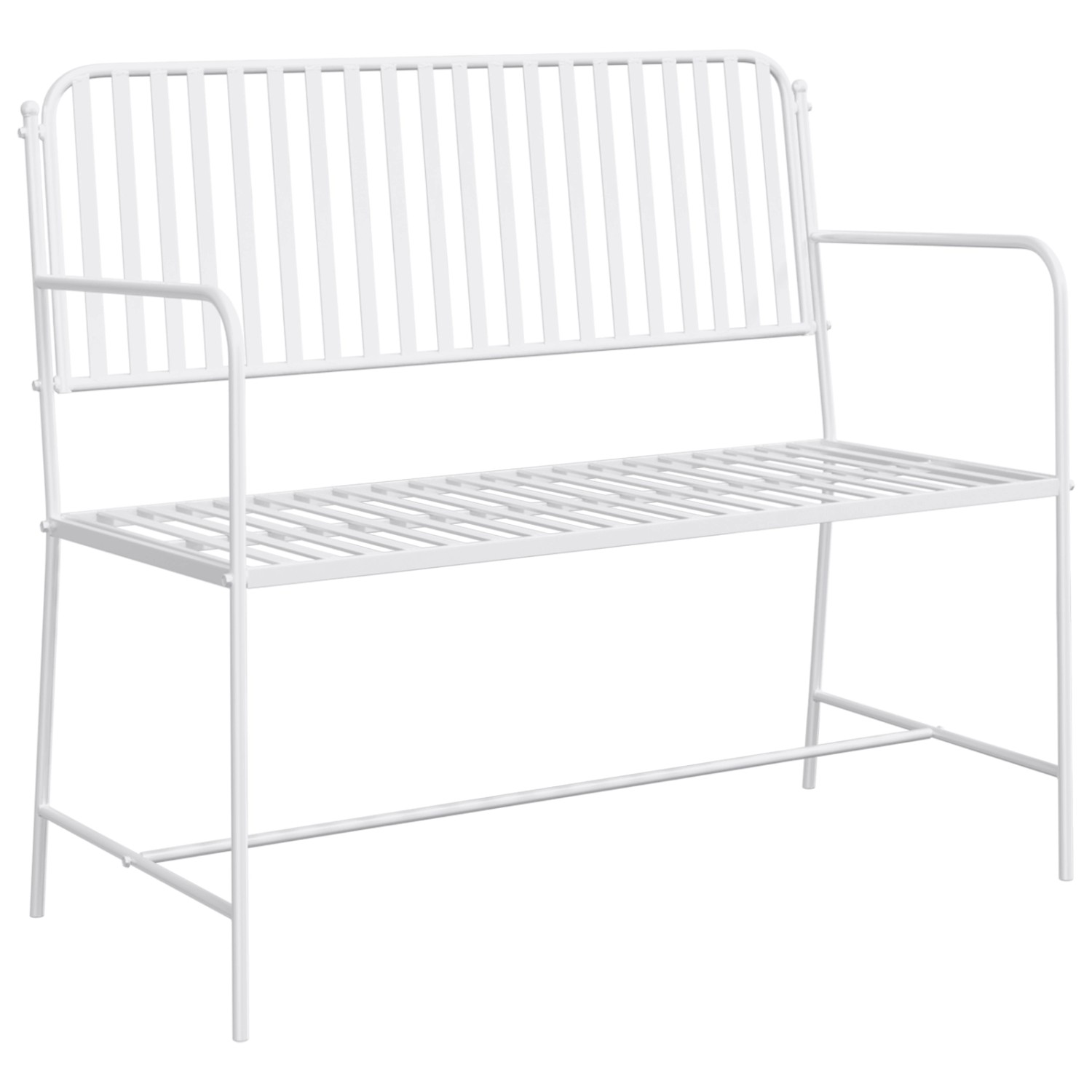 vidaXL Bank Weiß Metall 103,5 x 51,5 x 90 cm Langlebig Gartenbank 42008116 günstig online kaufen