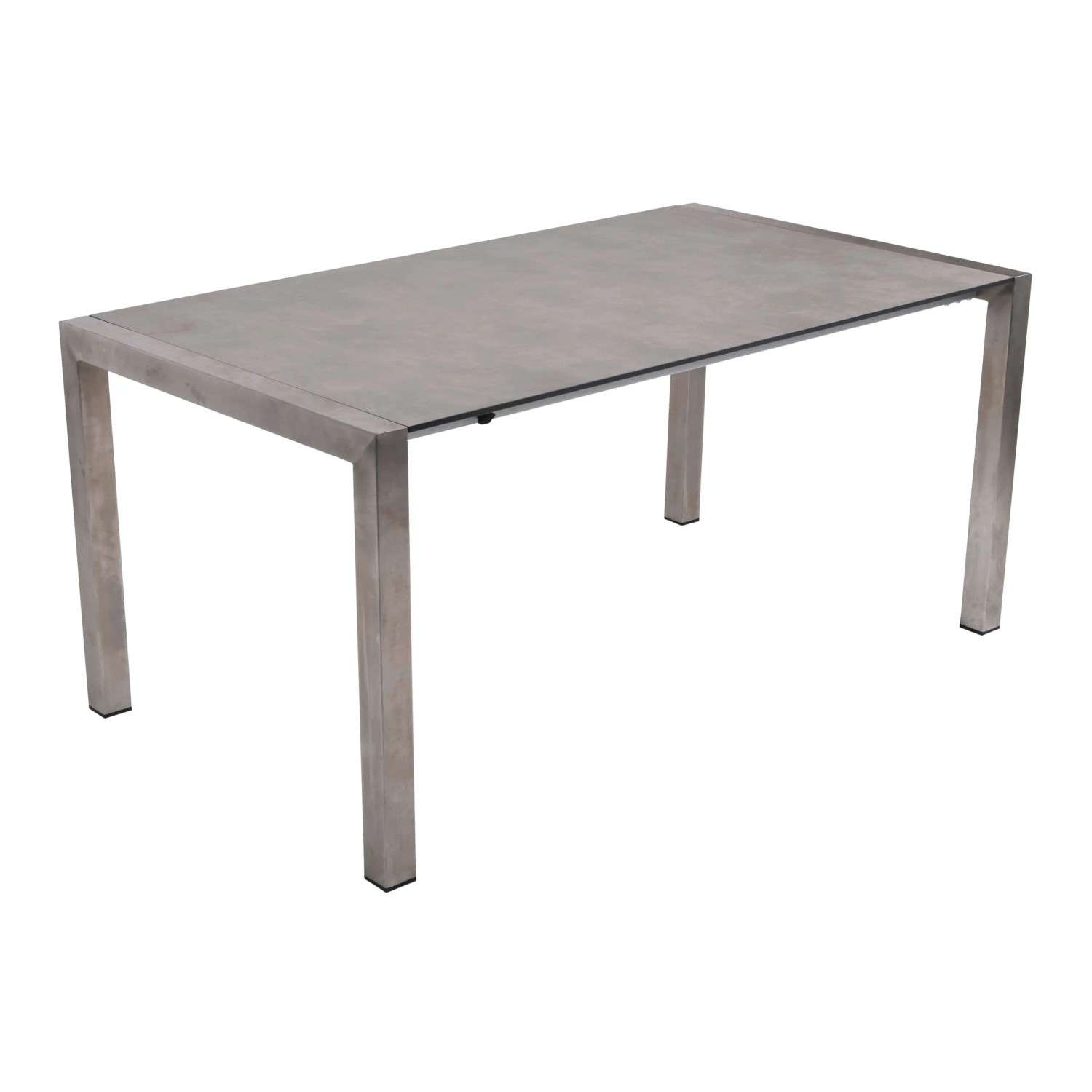 DELUKE Gartentisch GIDEON Edelstahl-Kunststoff Grau 267x92x75cm Ausziehtisch Esstisch Wetterfest Outdoor Tisch