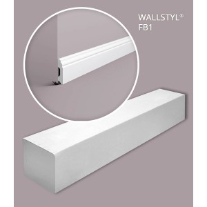 NOEL & MARQUET NMC FB1-Box WALLSTYL Sockelleisten Set, 34 m, Weiß. Zubehör für Paneele.