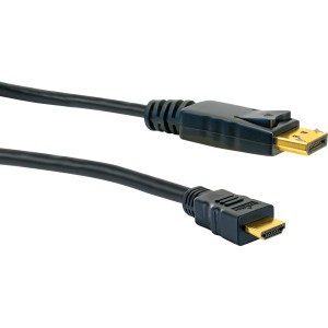 Schwaiger HDMI Adapterkabel DisplayPort, Kabel zur Verbindung von PC und Monitor/TV.