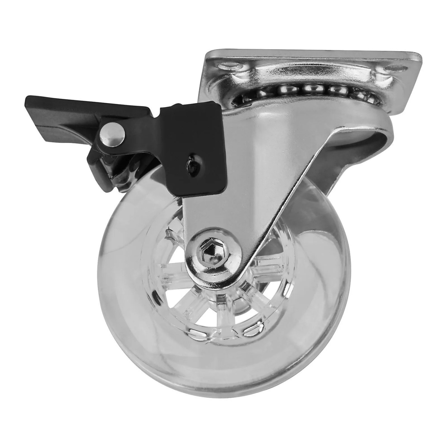 SOTECH Möbelrolle SWIFT Ø50 mm Tragkraft Bis 35 Kg Je Rolle Transparent mit Feststeller