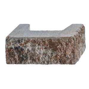 Kann Bruchsteinmauer Pfeilerelement Jura-Nuanciert 37,2 cm x 18,6 cm x 15 cm