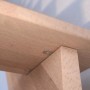 Detailansicht einer geraden Buchetreppe Lindos (80 cm) mit Holz-Edelstahl-Geländer.